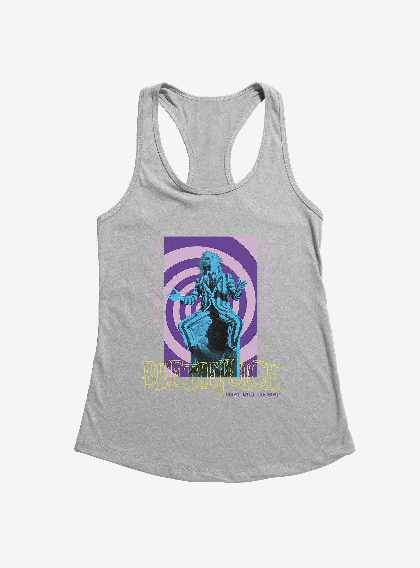 Beetlejuice Hypnotic Swirl Girls Tank, HEATHER, hi-res