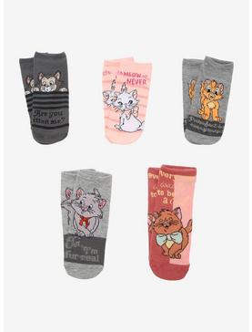 Disney Cats Quotes No-Show Socks 5 Pair, , hi-res