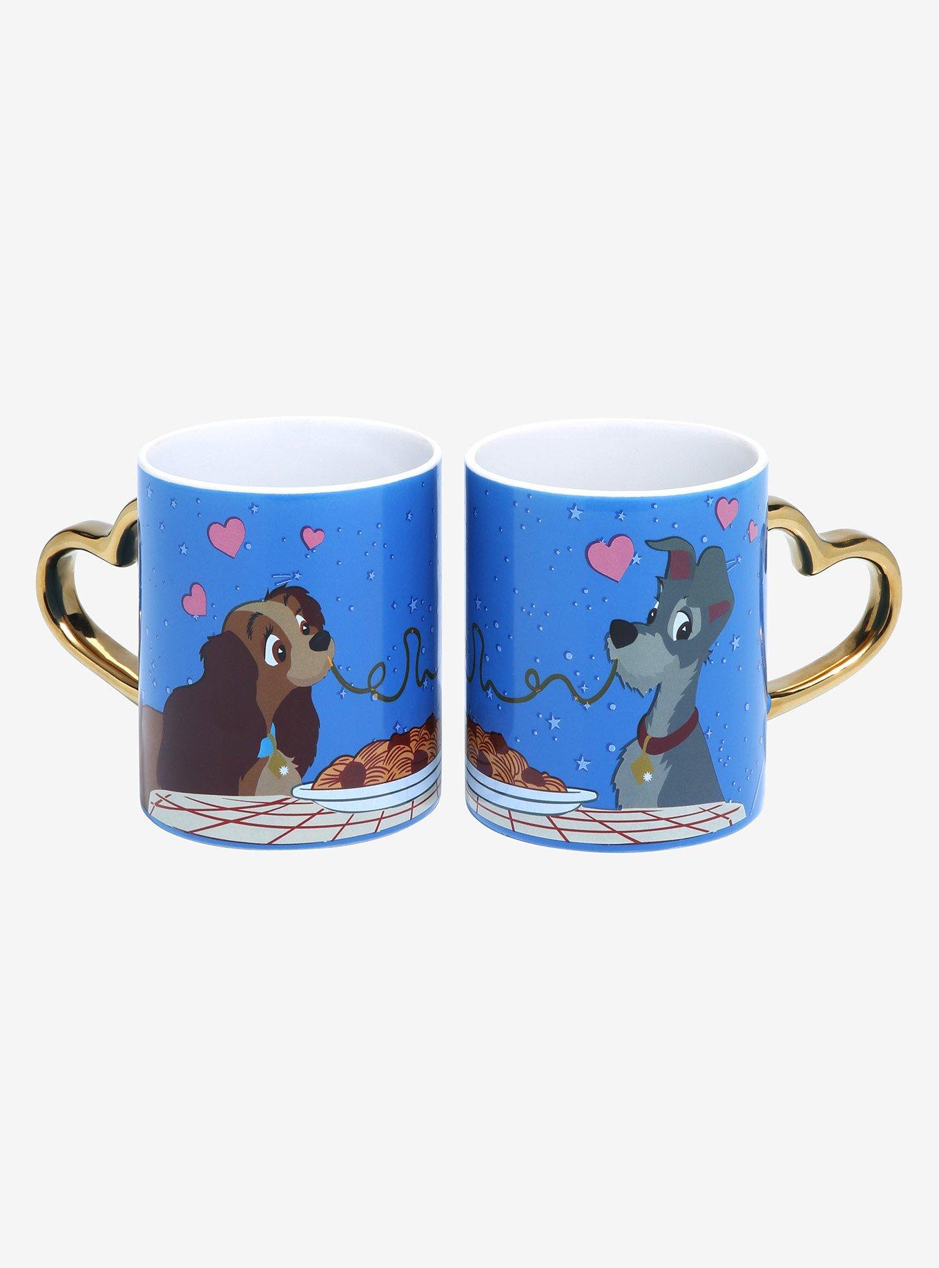 Disney Lady and the Tramp Heart Handle Mug Set, , hi-res