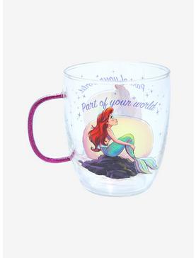 Disney The Little Mermaid Part of Your World Glitter Handle Glass Mug - BoxLunch Exclusive, , hi-res