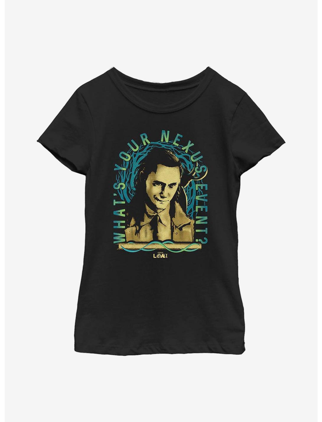 Marvel Loki Clocks Ticking Youth Girls T-Shirt, BLACK, hi-res