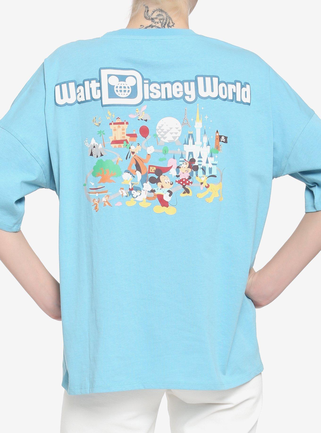 Her Universe Walt Disney World 50th Anniversary Mickey Mouse & Friends  Girls Athletic Jersey T-Shirt