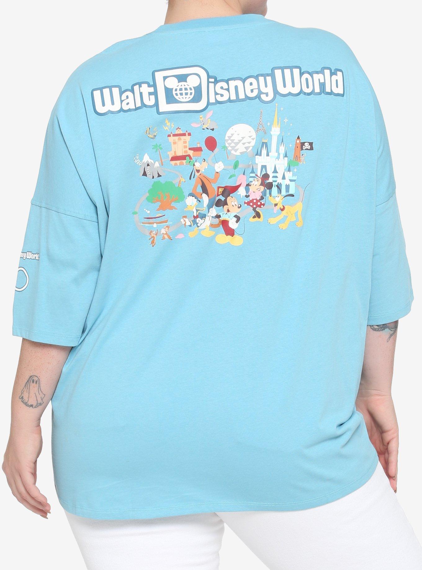 Her Universe Walt Disney World 50th Anniversary Mickey Mouse & Friends Girls Athletic Jersey T-Shirt Plus Size, MULTI, hi-res