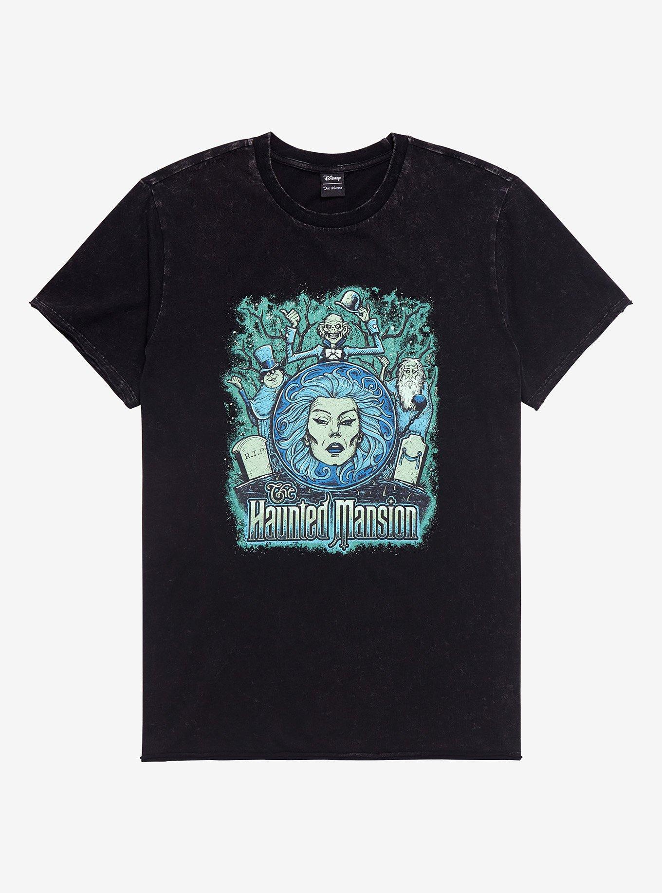 Our Universe Disney The Haunted Mansion Ghosts Mineral Wash T-Shirt, BLACK, hi-res