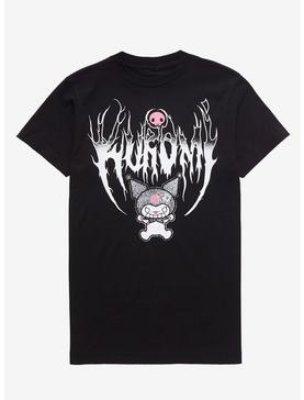 Kuromi Metal Font Boyfriend Fit Girls T-Shirt, , hi-res