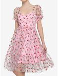 Cherry Glitter Mesh Dress, MULTI, hi-res