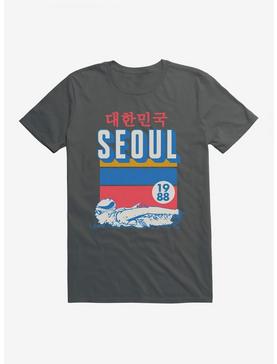 Olympics 1988 Seoul Swim T-Shirt, CHARCOAL, hi-res