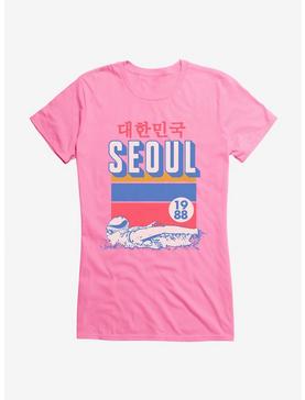 Olympics 1988 Seoul Swim Girls T-Shirt, CHARITY PINK, hi-res