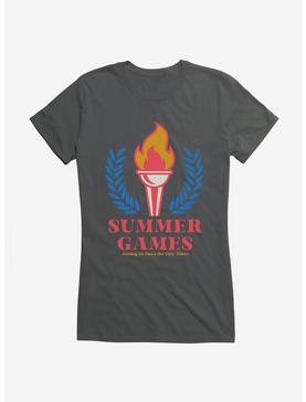 Olympics Getting Lit Girls T-Shirt, CHARCOAL, hi-res