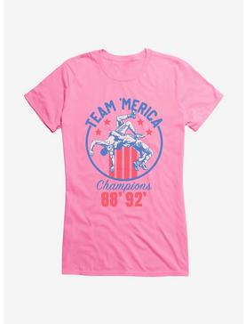 Olympics Team 'Merica Wrestling Girls T-Shirt, CHARITY PINK, hi-res