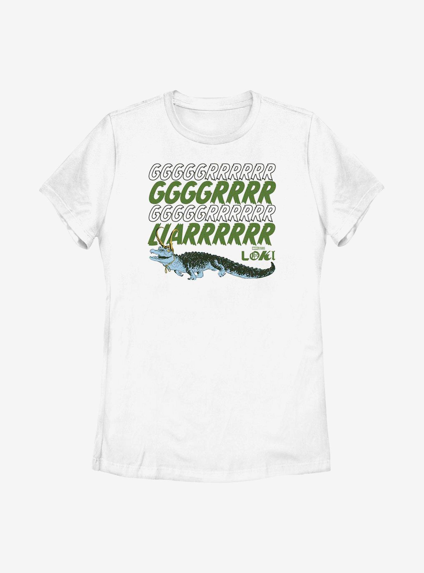 Marvel Loki Alligator Loki Growl Womens T-Shirt, WHITE, hi-res
