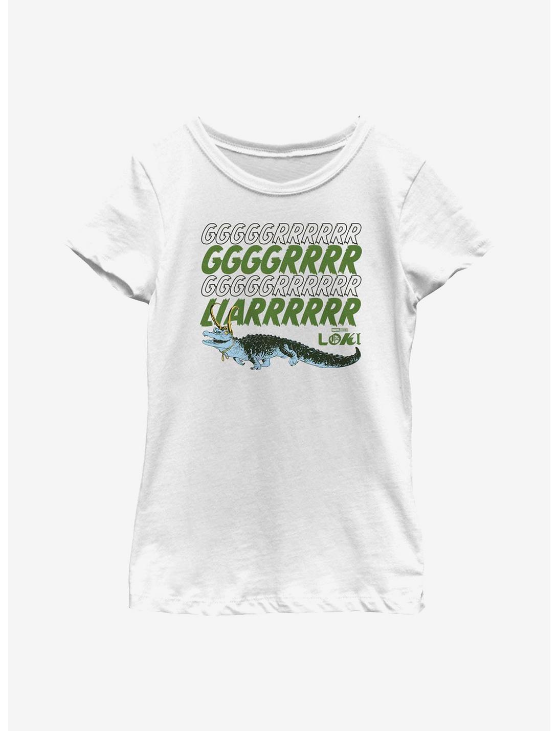 Marvel Loki Alligator Loki Growl Youth Girls T-Shirt, WHITE, hi-res