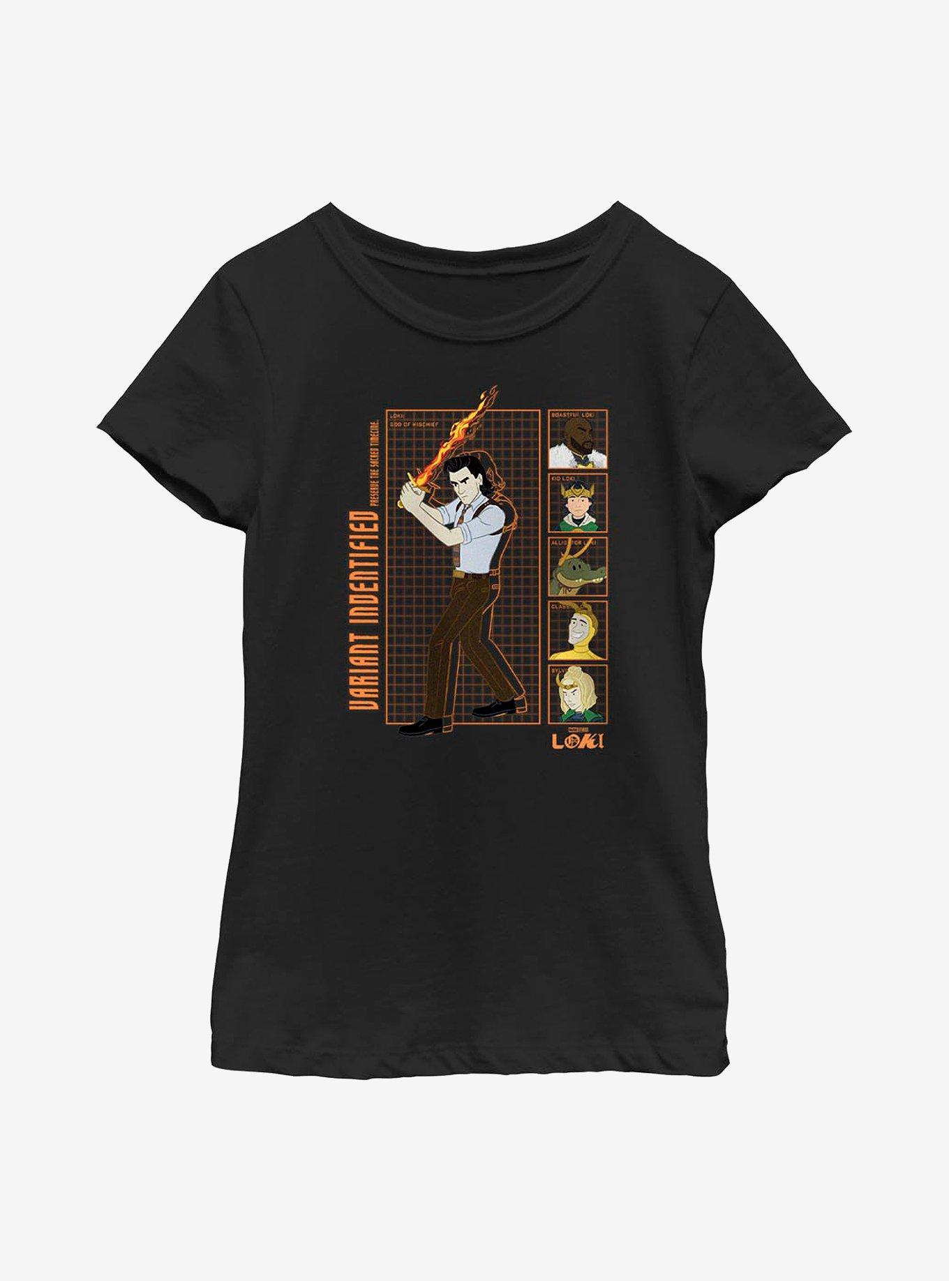 Marvel Loki Variants Youth Girls T-Shirt, BLACK, hi-res