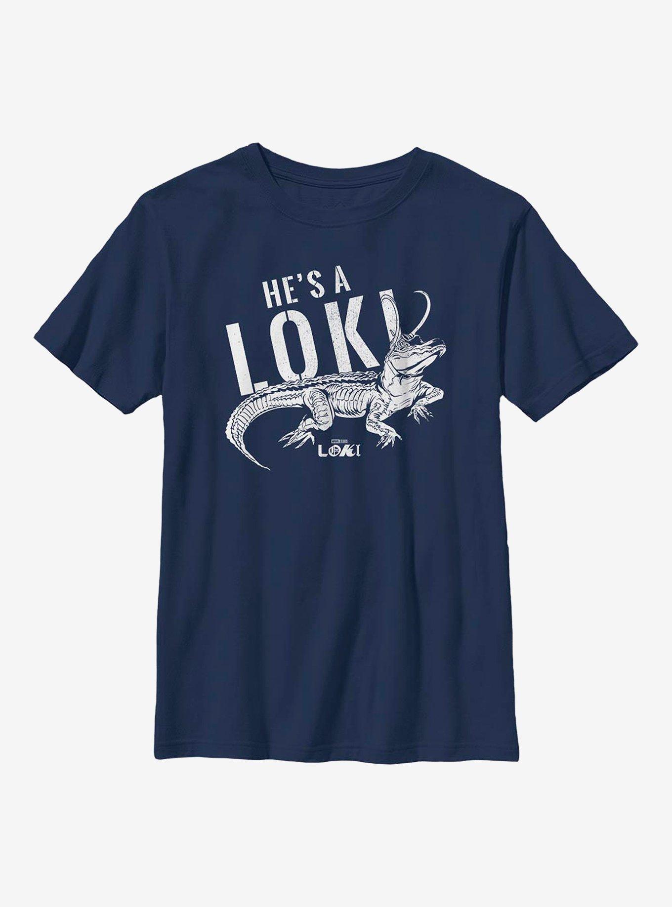 Marvel Loki Alligator Loki Youth T-Shirt, NAVY, hi-res view 1