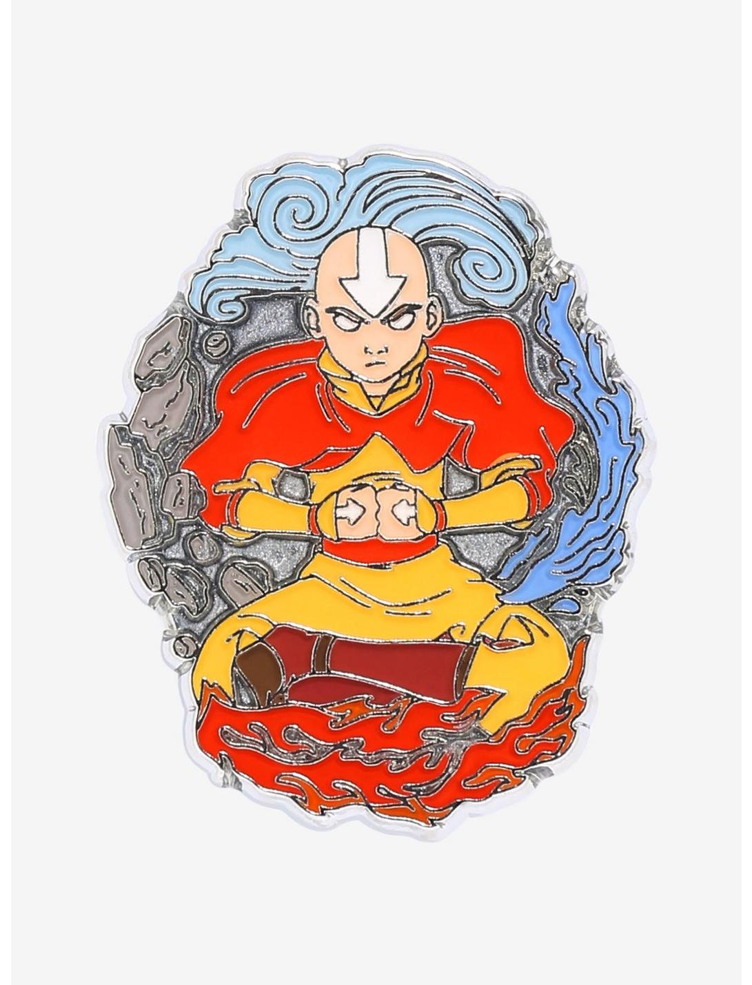 Avatar: The Last Airbender Aang Elements Enamel Pin - BoxLunch Exclusive, , hi-res