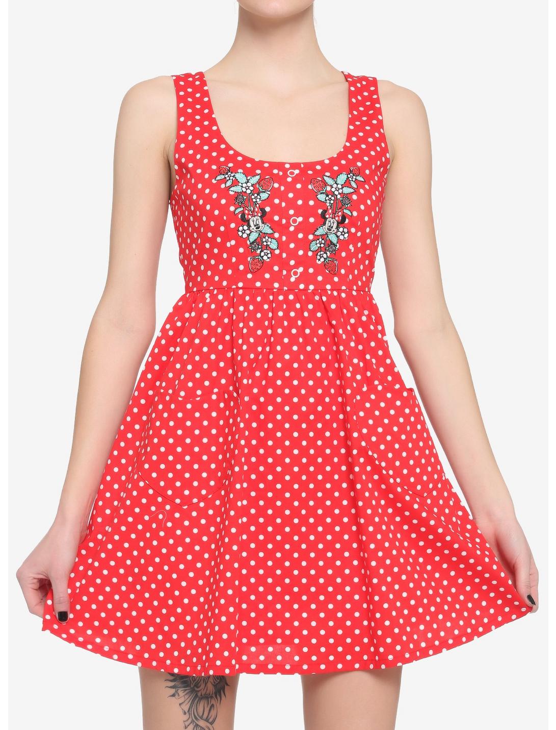 Her Universe Disney Minnie Mouse Polka Dots Babydoll Dress, MULTI, hi-res