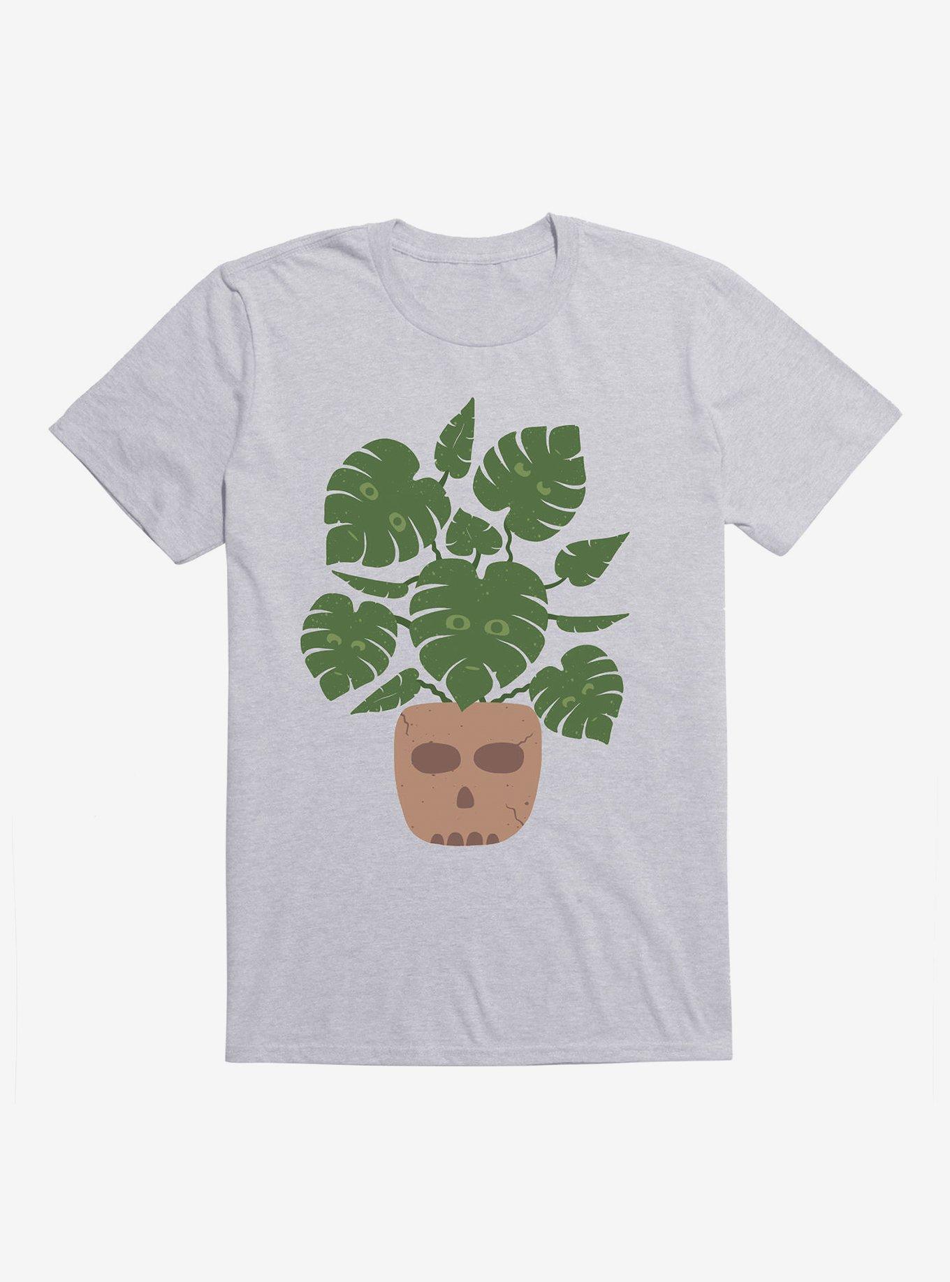 Monstera T-Shirt, HEATHER GREY, hi-res