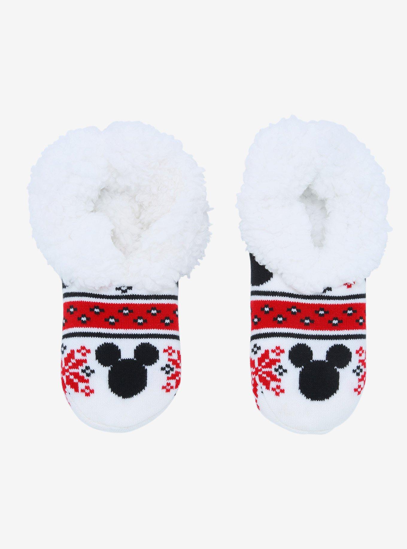Disney Mickey Mouse Snowflake Cozy Slippers, , hi-res