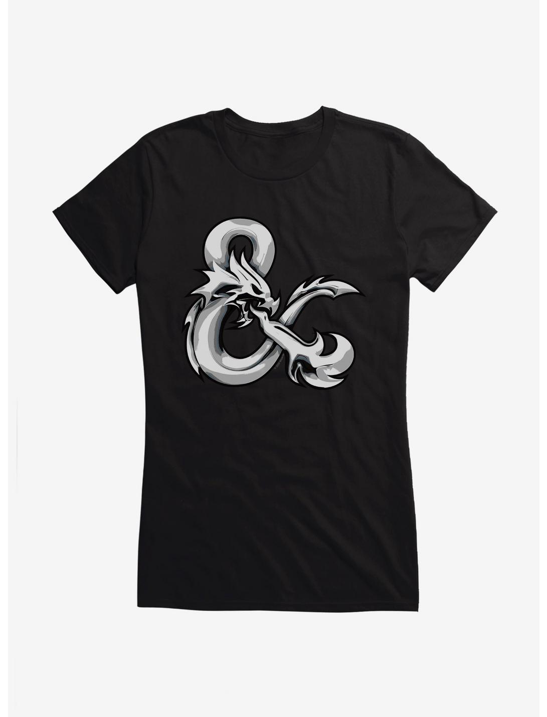 Dungeons & Dragons Chrome Ampersand Girls T-Shirt, BLACK, hi-res