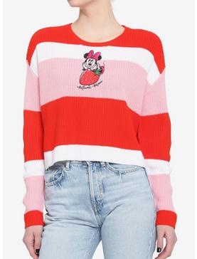 Her Universe Disney Minnie Mouse Strawberry Stripe Girls Knit Sweater, , hi-res