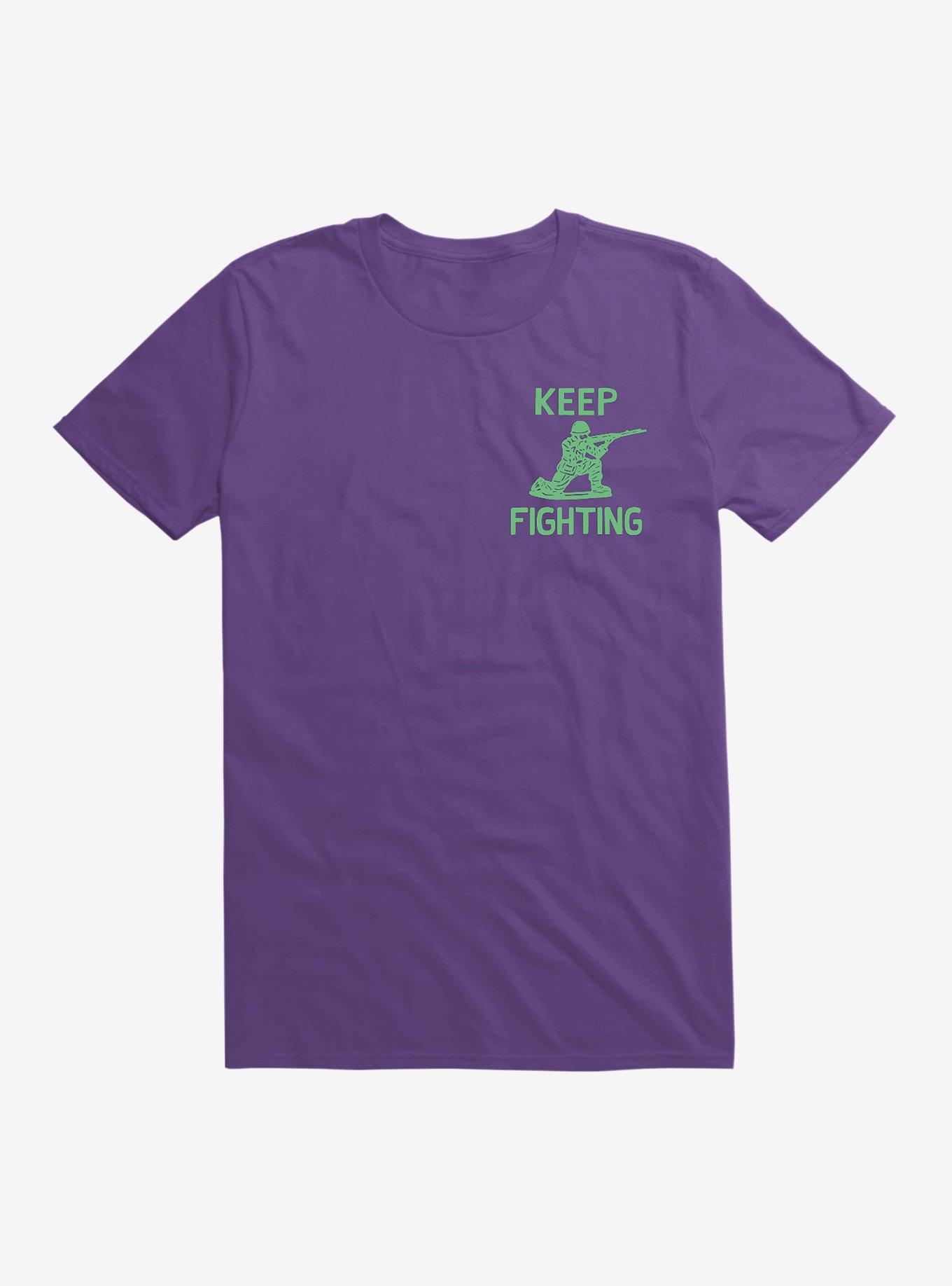 Keep Fighting T-Shirt, PURPLE, hi-res