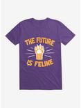 The Time Is Meow T-Shirt, PURPLE, hi-res
