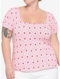 Her Universe Disney Minnie Mouse Strawberry Gingham Top Plus Size, MULTI, hi-res