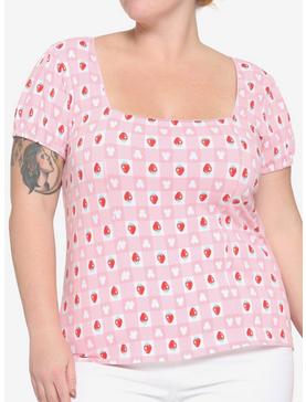 Her Universe Disney Minnie Mouse Strawberry Gingham Top Plus Size, , hi-res
