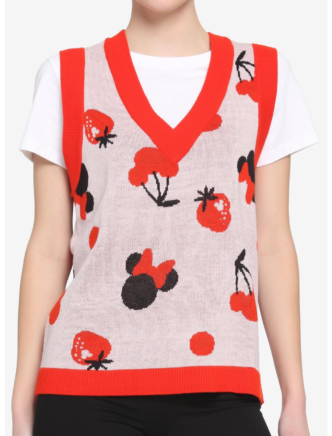 Her Universe Disney Minnie Mouse Fruit Sweater Vest, MULTI, hi-res