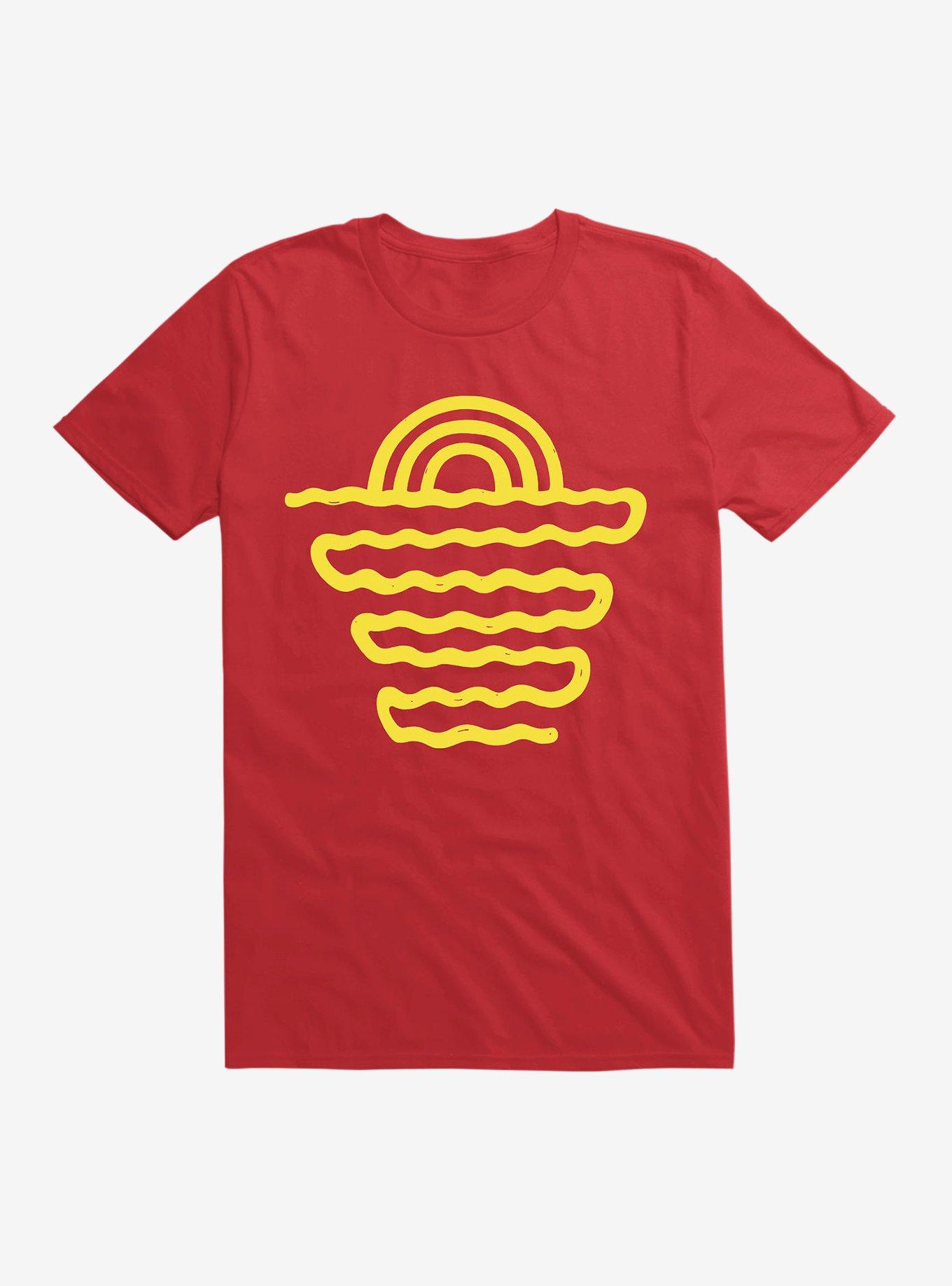 Coast Line T-Shirt, RED, hi-res