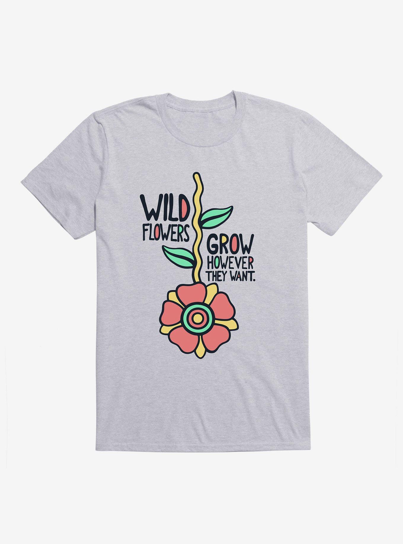 Wildflower T-Shirt, HEATHER GREY, hi-res