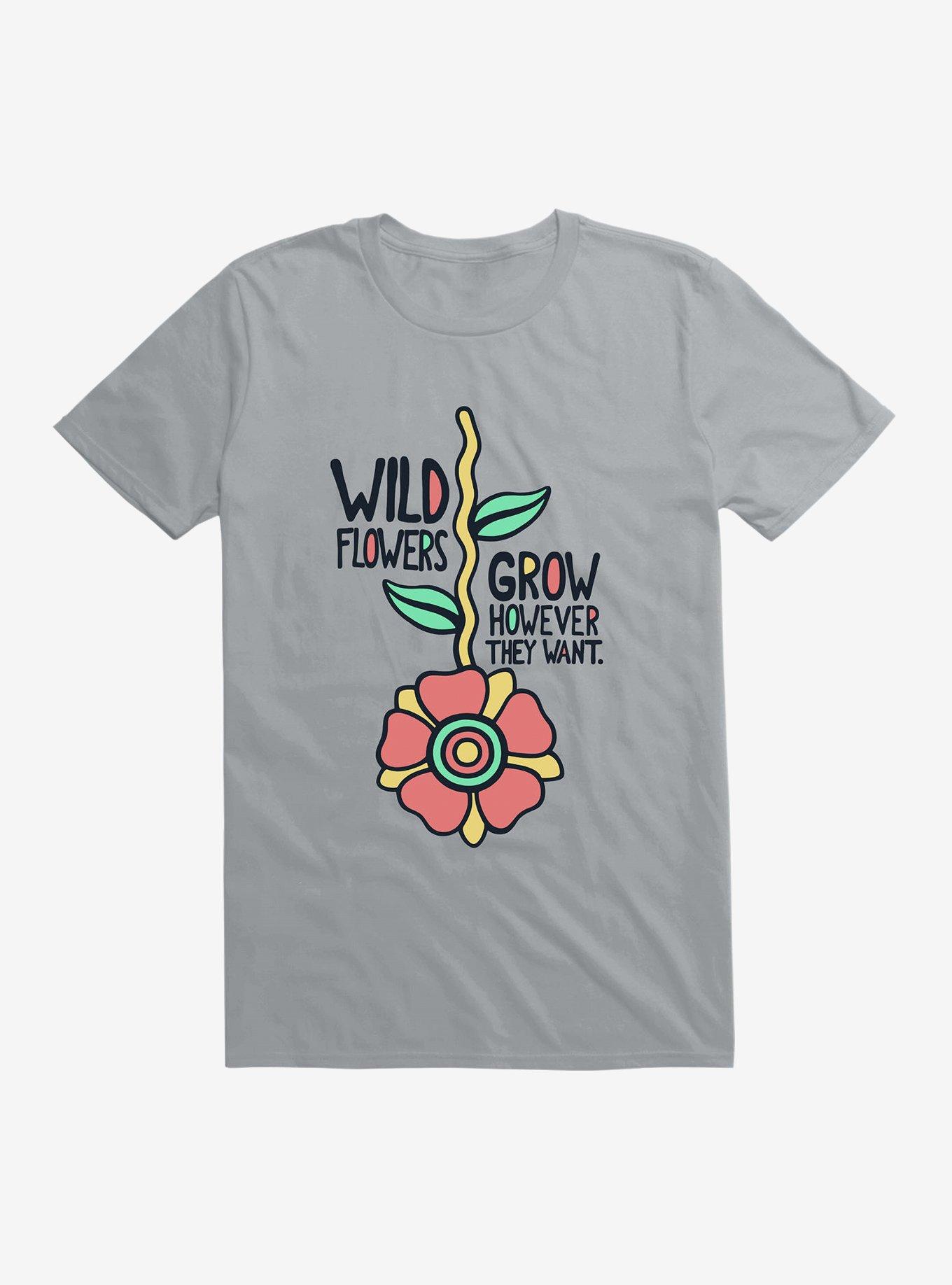 Wildflower T-Shirt, SILVER, hi-res