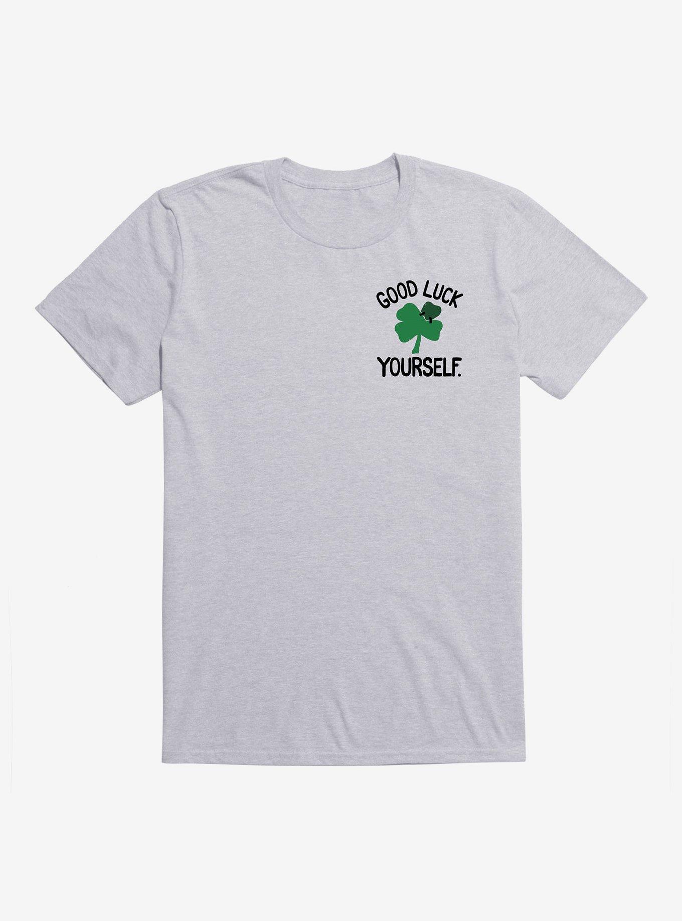 Good Luck Yourself T-Shirt, HEATHER GREY, hi-res