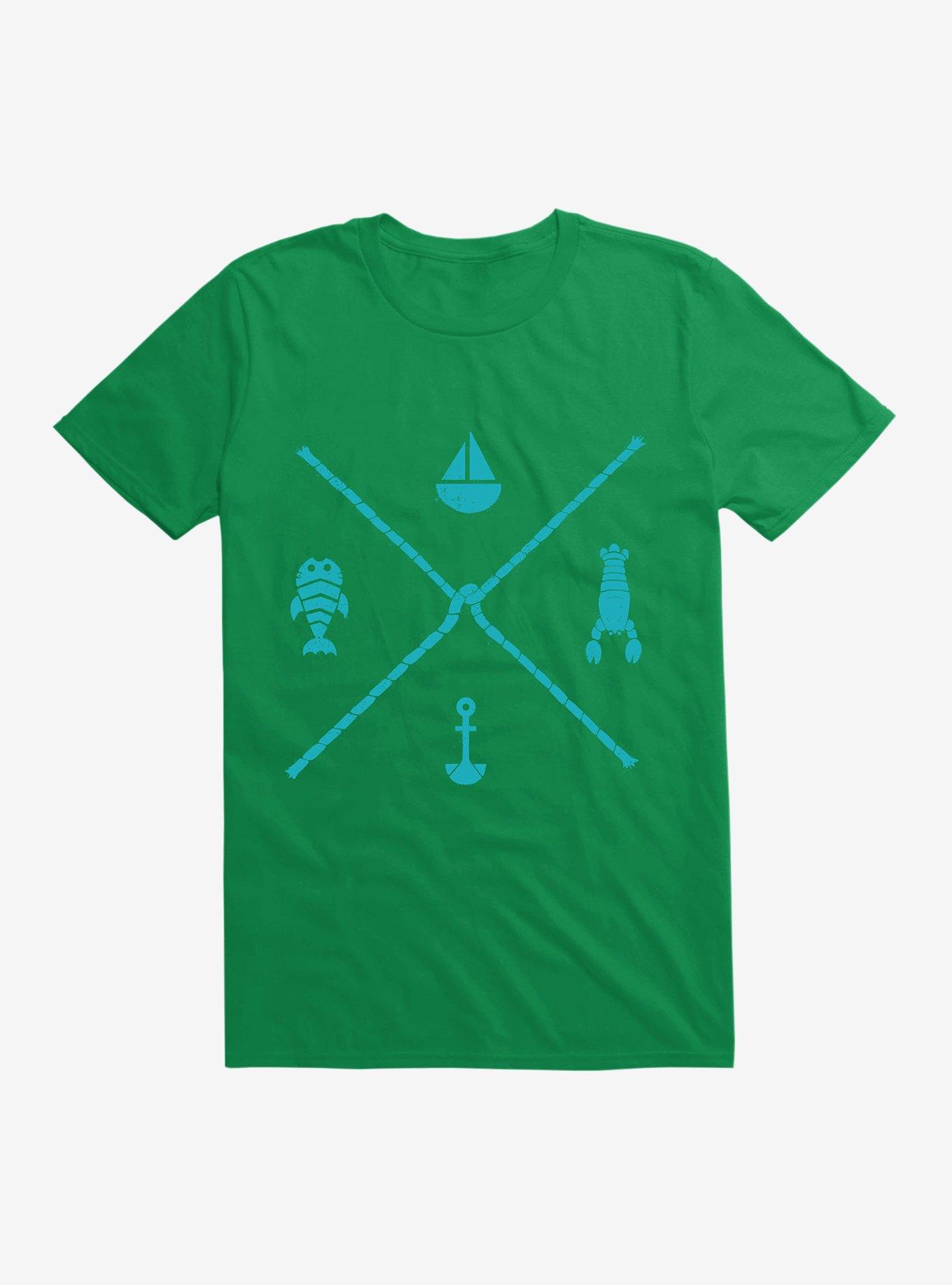 Sub-Aquatic Compass T-Shirt, KELLY GREEN, hi-res