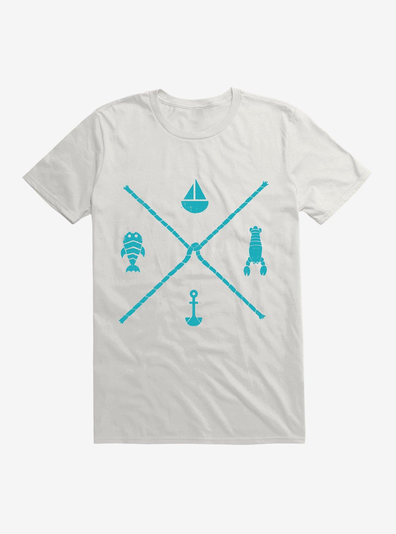 Sub-Aquatic Compass T-Shirt, WHITE, hi-res