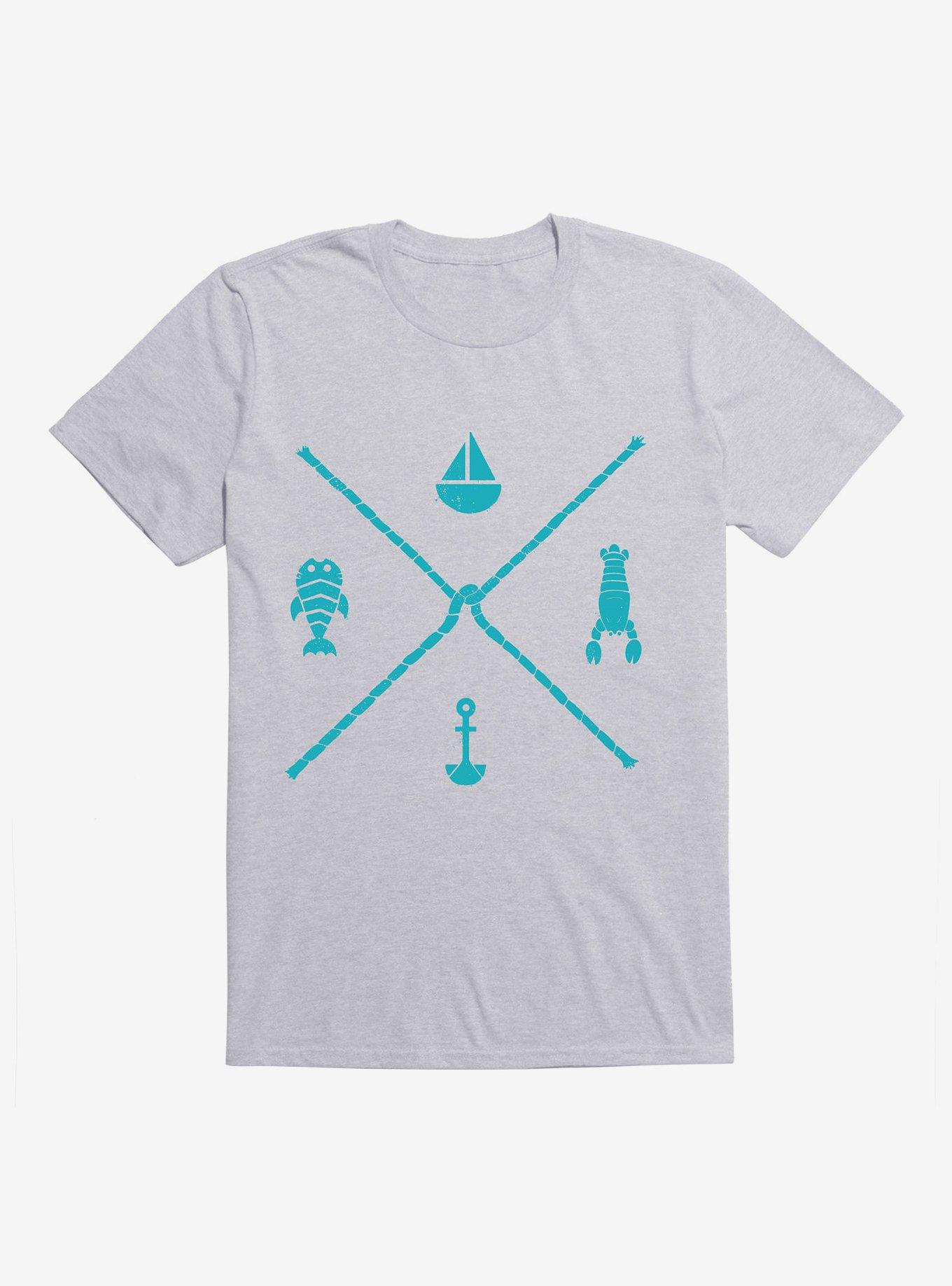 Sub-Aquatic Compass T-Shirt, HEATHER GREY, hi-res
