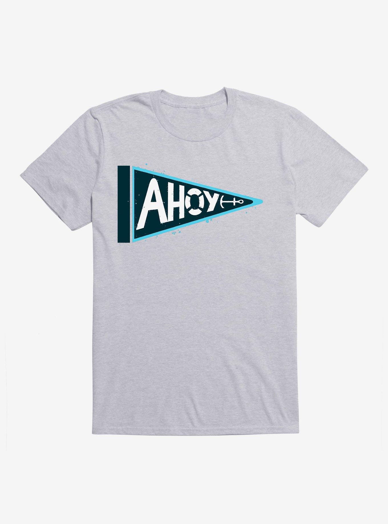 The Captain's Pennant T-Shirt, HEATHER GREY, hi-res