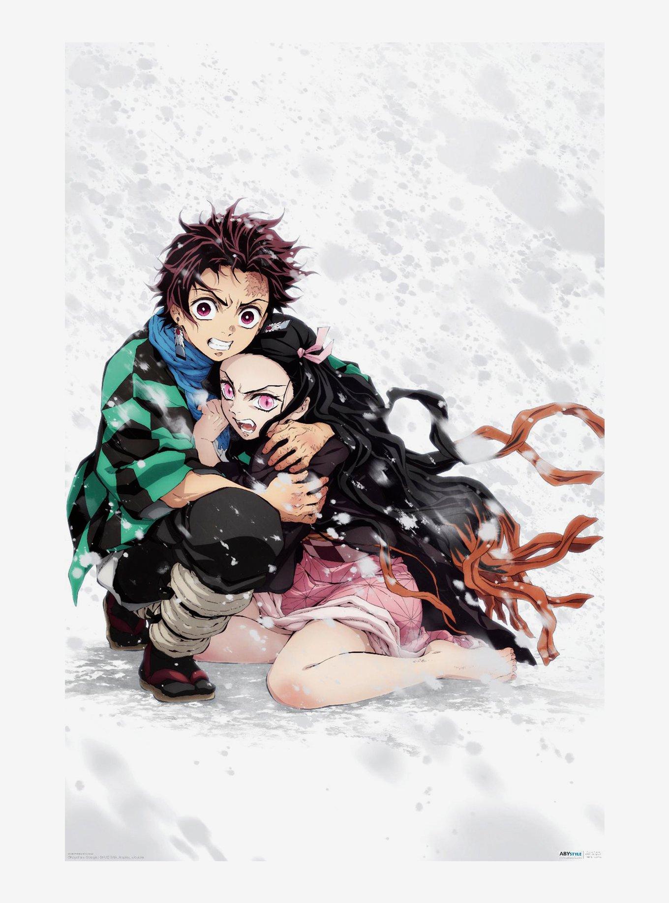 Demon Slayer: Kimetsu No Yaiba Tanjiro & Nezuko Embrace Poster, , hi-res