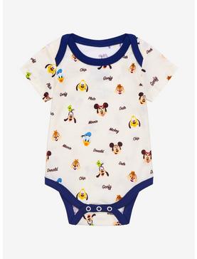 Disney Walt Disney World 50th Anniversary Mickey & Friends Faces Infant One-Piece - BoxLunch Exclusive, , hi-res
