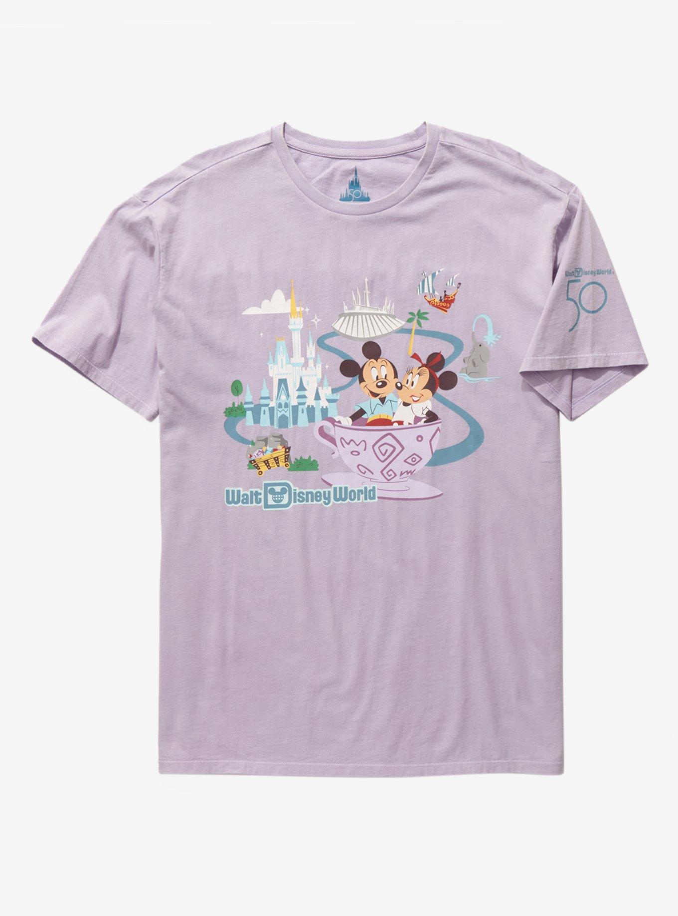 Disney Walt Disney World 50th Anniversary Magic Kingdom T-Shirt - BoxLunch Exclusive, LILAC, hi-res