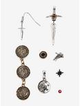 The Witcher Witcher Symbols & Weapons Mix & Match Earring Set - BoxLunch Exclusive, , hi-res