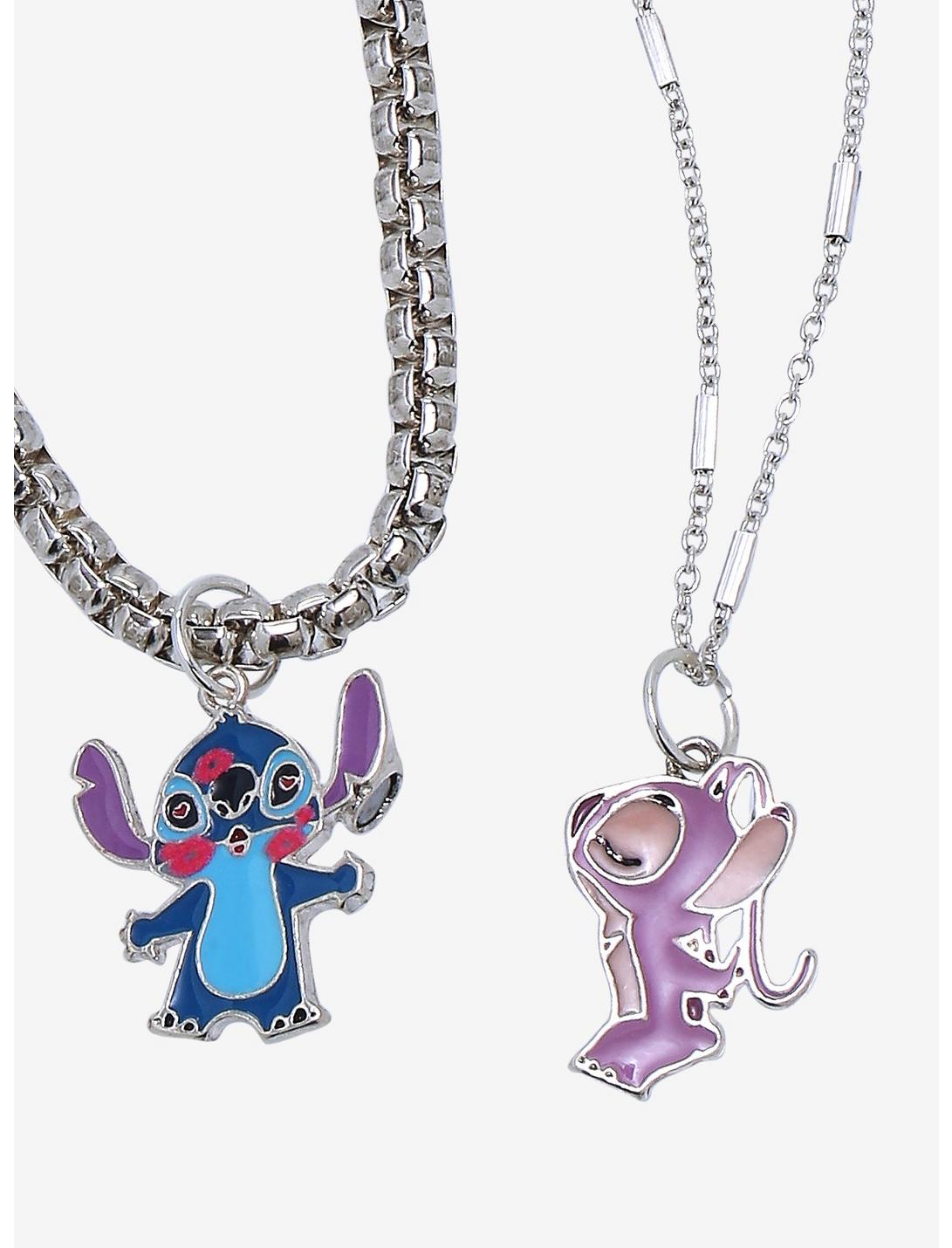 Disney Lilo & Stitch: The Series Stitch & Angel Kisses Necklace Set - BoxLunch Exclusive, , hi-res