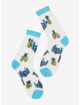 Disney Lilo & Stitch Pineapple Sheer Socks - BoxLunch Exclusive, , hi-res