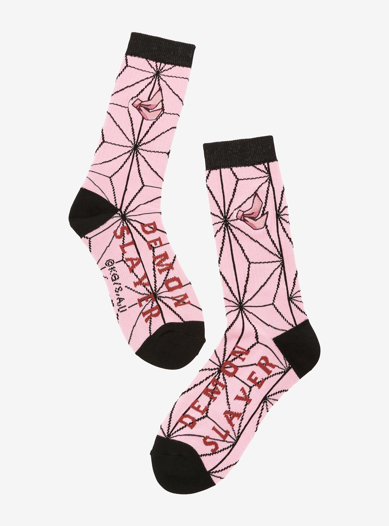 Demon Slayer: Kimetsu no Yaiba Nezuko Kamado Crew Socks - BoxLunch Exclusive, , hi-res