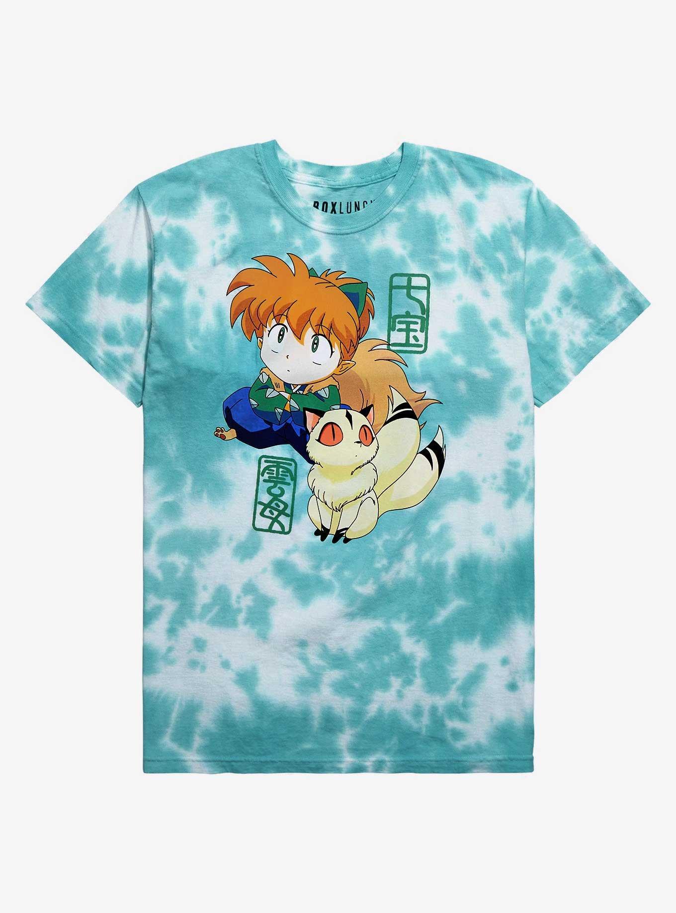 InuYasha Shippo & Kirara Women&rsquo;s Tie-Dye T-Shirt - BoxLunch Exclusive, TIE DYE, hi-res