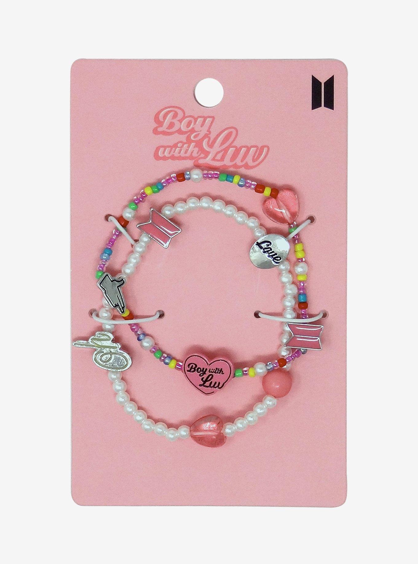 BTS Boy With Luv Beaded Bracelet Set