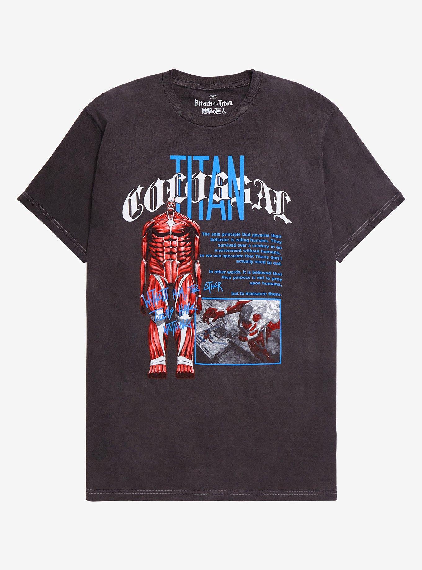 Attack on Titan Colossal Titan Character Portrait T-Shirt - BoxLunch Exclusive, BLACK, hi-res