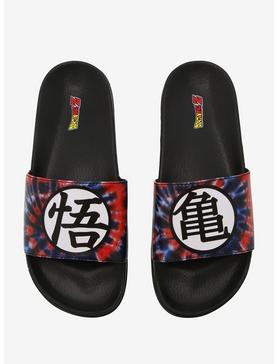 Dragon Ball Z Kanji Tie-Dye Slide Sandals, , hi-res