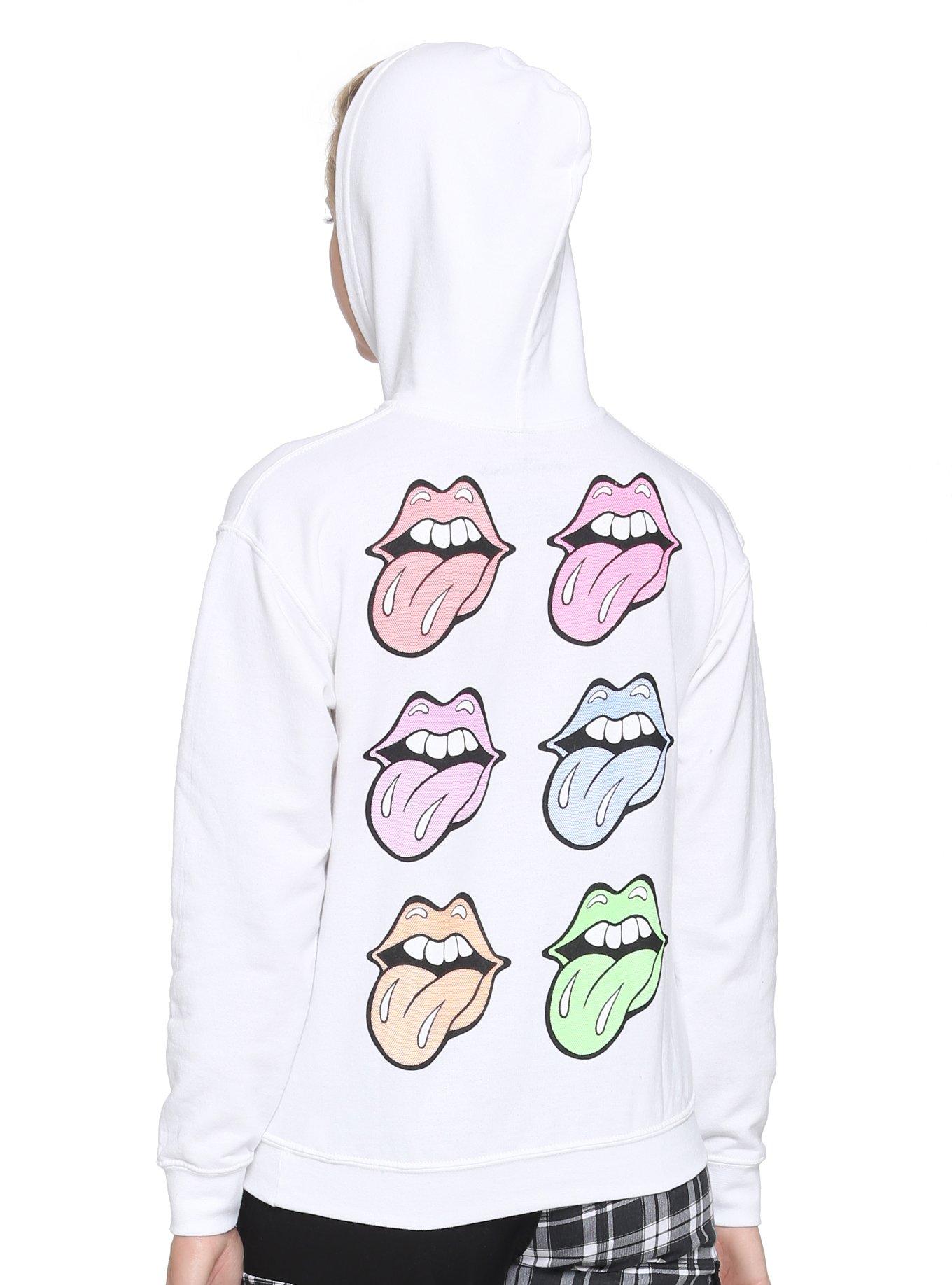 The Rolling Stones Pastel Tongue Logo Girls Hoodie | Hot Topic