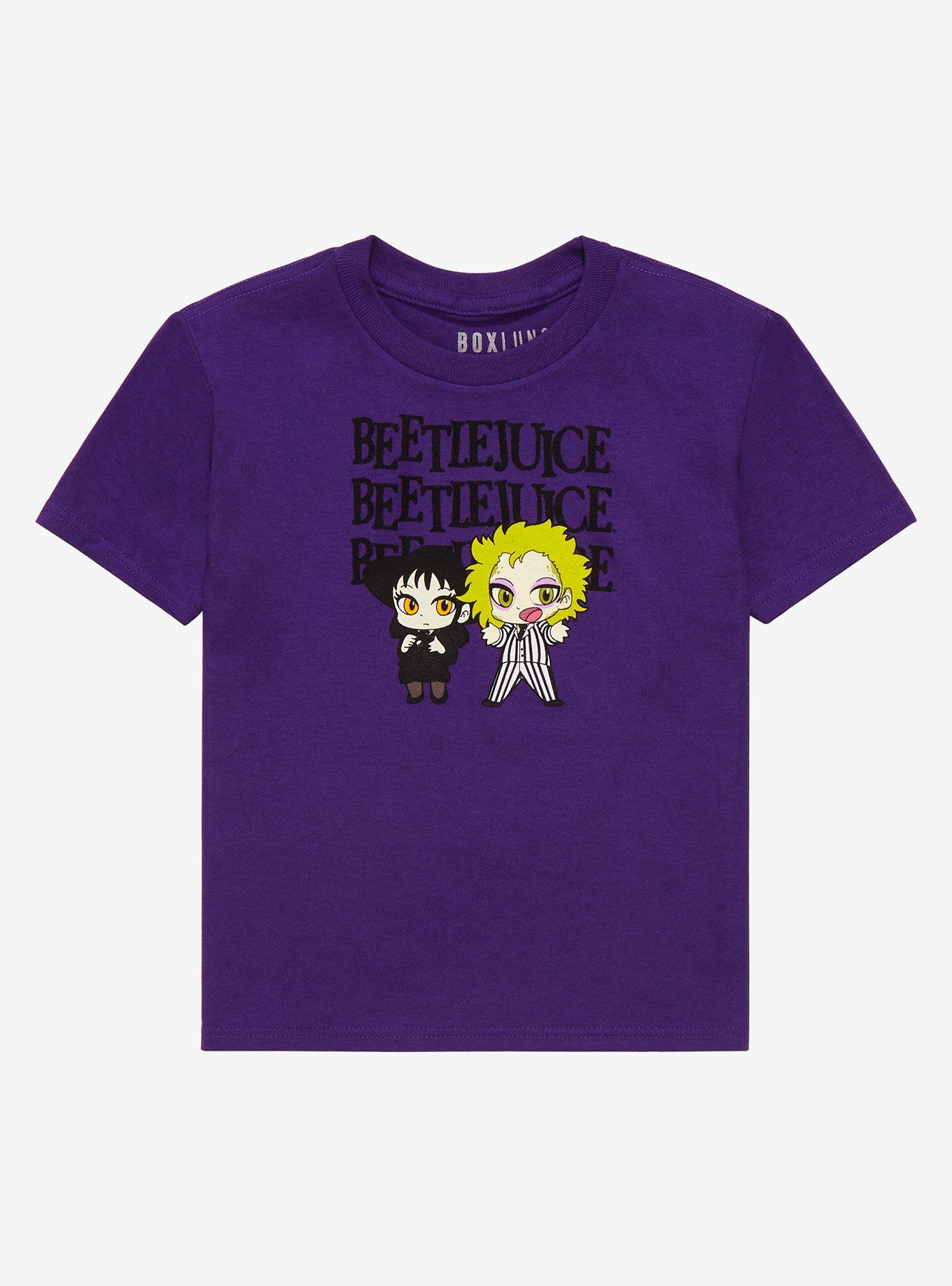 Beetlejuice Chibi Lydia & Beetlejuice Toddler T-Shirt - BoxLunch Exclusive, LILAC, hi-res